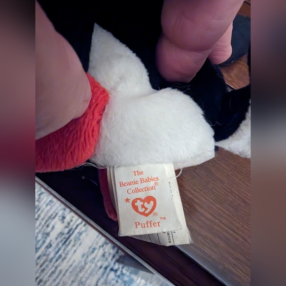 TY Bean babies X2 and no name. Zebra. No name.  Puffin and Monkey TY . - Picture 2 of 6